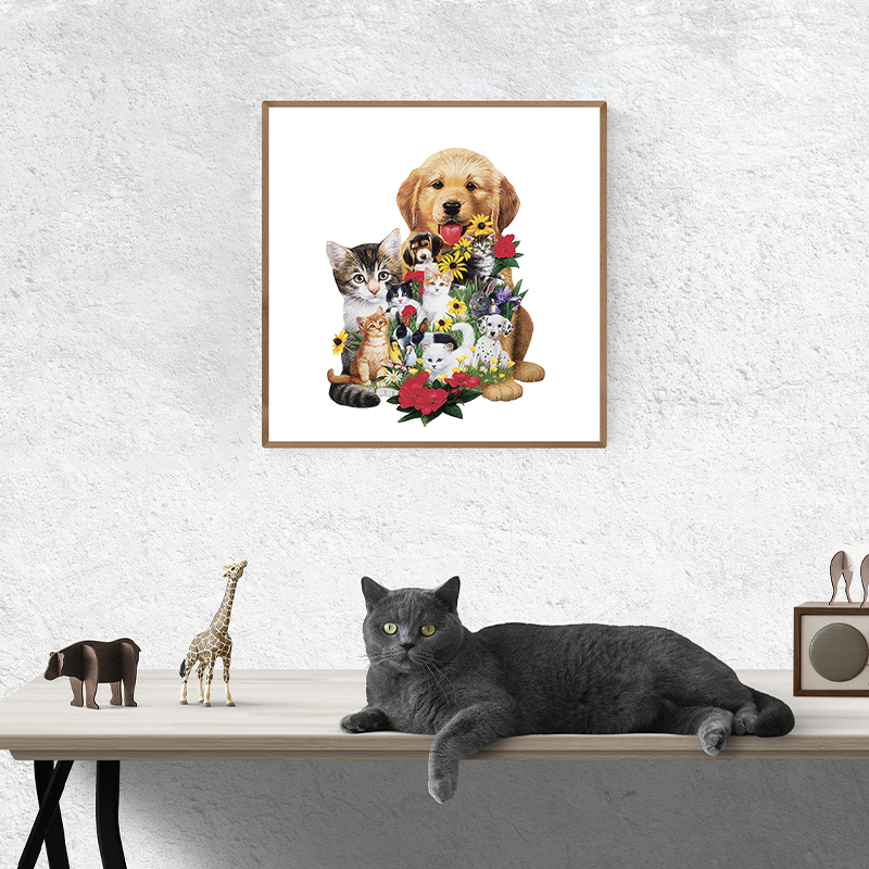 🔥LAST DAY 80% OFF-Dog Cat Rabbit Jigsaw Puzzle
