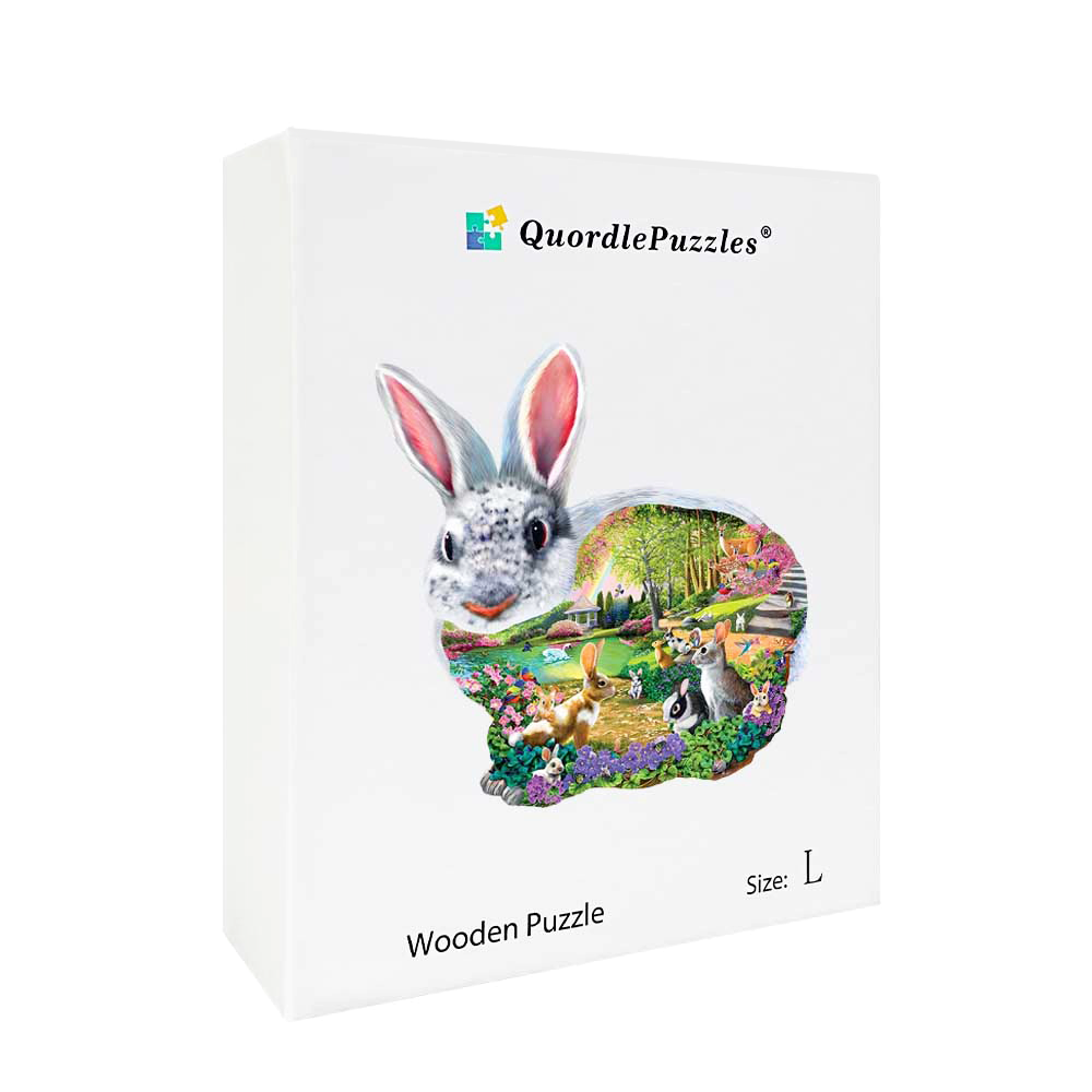 🔥LAST DAY 83% -Bunny Hollow Wooden Jigsaw Puzzle