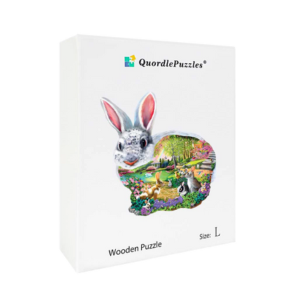 🔥LAST DAY 83% -Bunny Hollow Wooden Jigsaw Puzzle