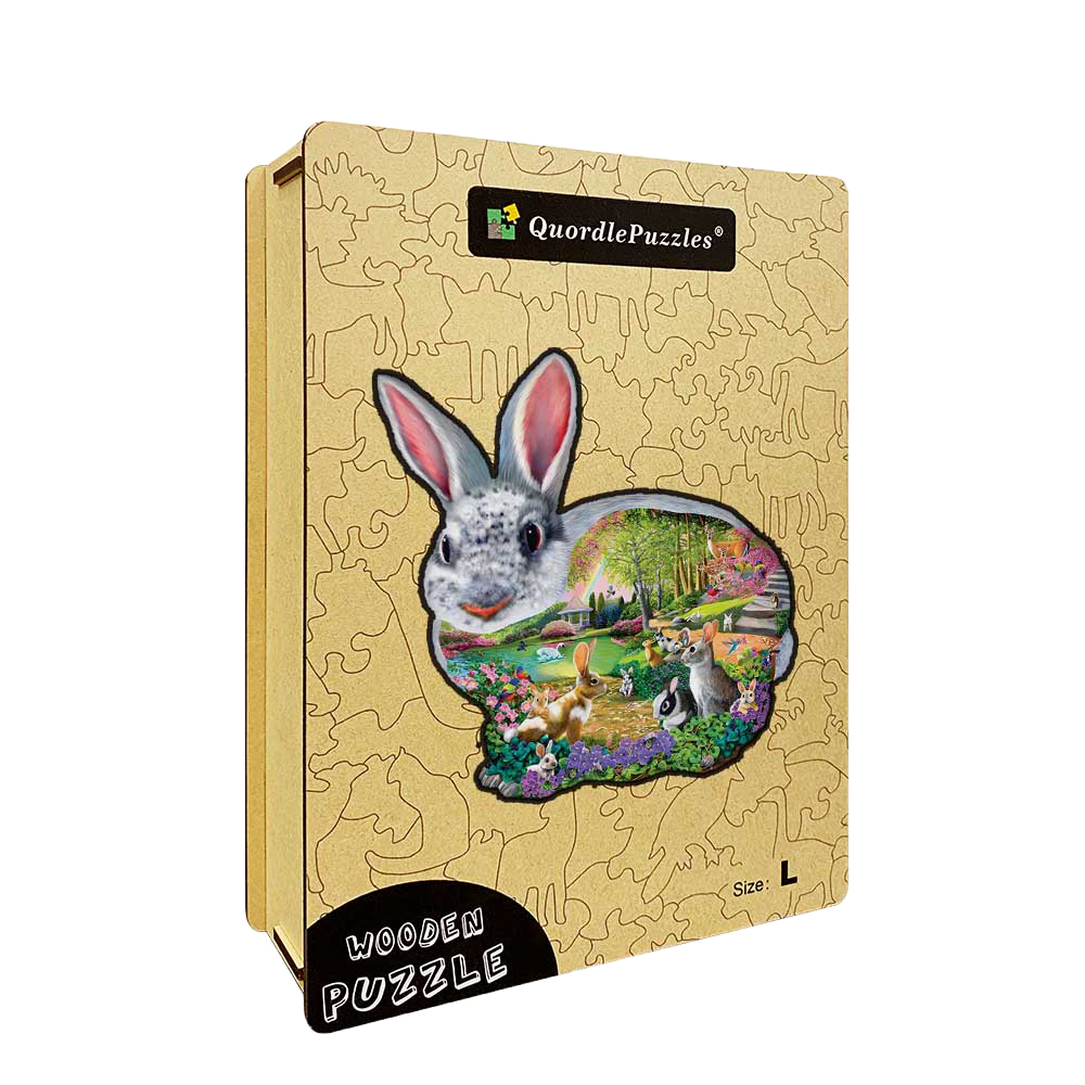 🔥LAST DAY 83% -Bunny Hollow Wooden Jigsaw Puzzle