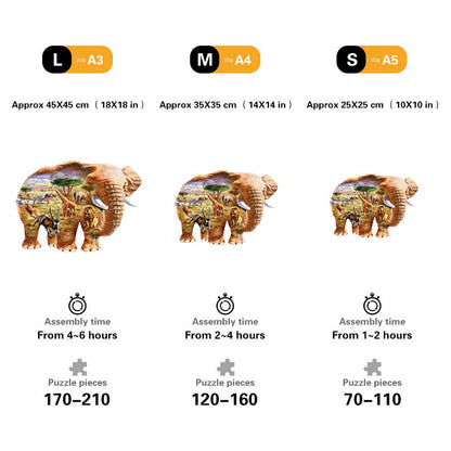 🔥LAST DAY 83% -Chesterman Elephant Wooden Jigsaw Puzzle