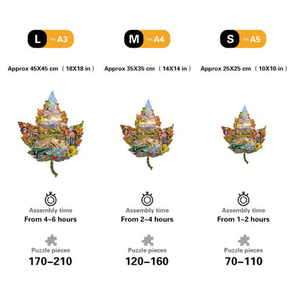 🔥LAST DAY 83% -Autumn Shoreline Wooden Jigsaw Puzzle