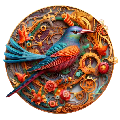 Bird and bloom 2 Wooden Jigsaw Puzzle