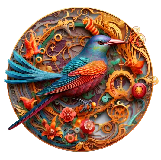 Bird and bloom 2 Wooden Jigsaw Puzzle