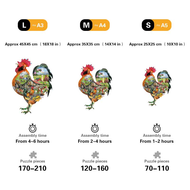 🔥LAST DAY 83% -Rule the roost Wooden Jigsaw Puzzle