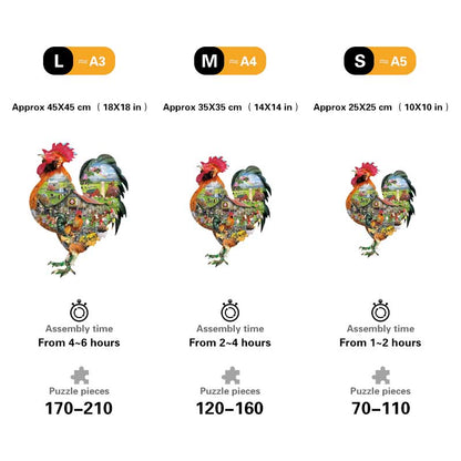 🔥LAST DAY 83% -Rule the roost Wooden Jigsaw Puzzle