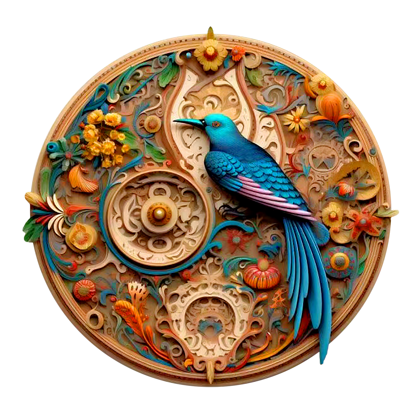 Bird and bloom 3 Wooden Jigsaw Puzzle