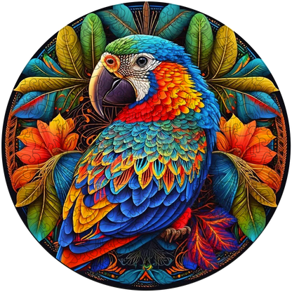 🔥LAST DAY 93% OFF-Stained Parrot Wooden Jigsaw Puzzle