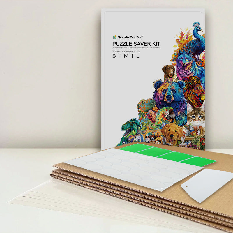 Set for mounting puzzles