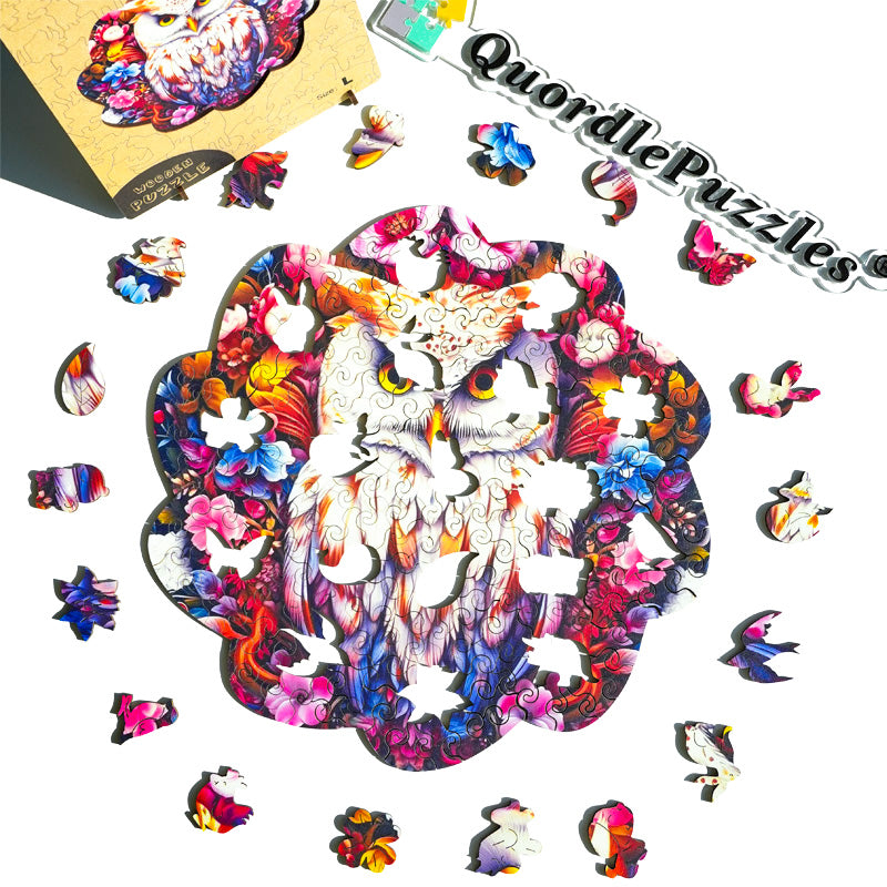 🔥LAST DAY 83% -Minimal Cute Baby Owl Wooden Jigsaw Puzzle