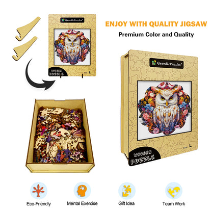 🔥LAST DAY 83% -Minimal Cute Baby Owl Wooden Jigsaw Puzzle