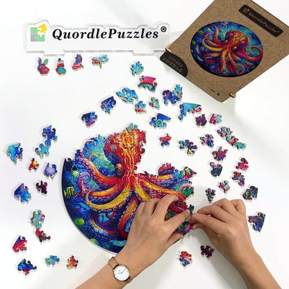 Octopus Vibrant Wooden Jigsaw Puzzle