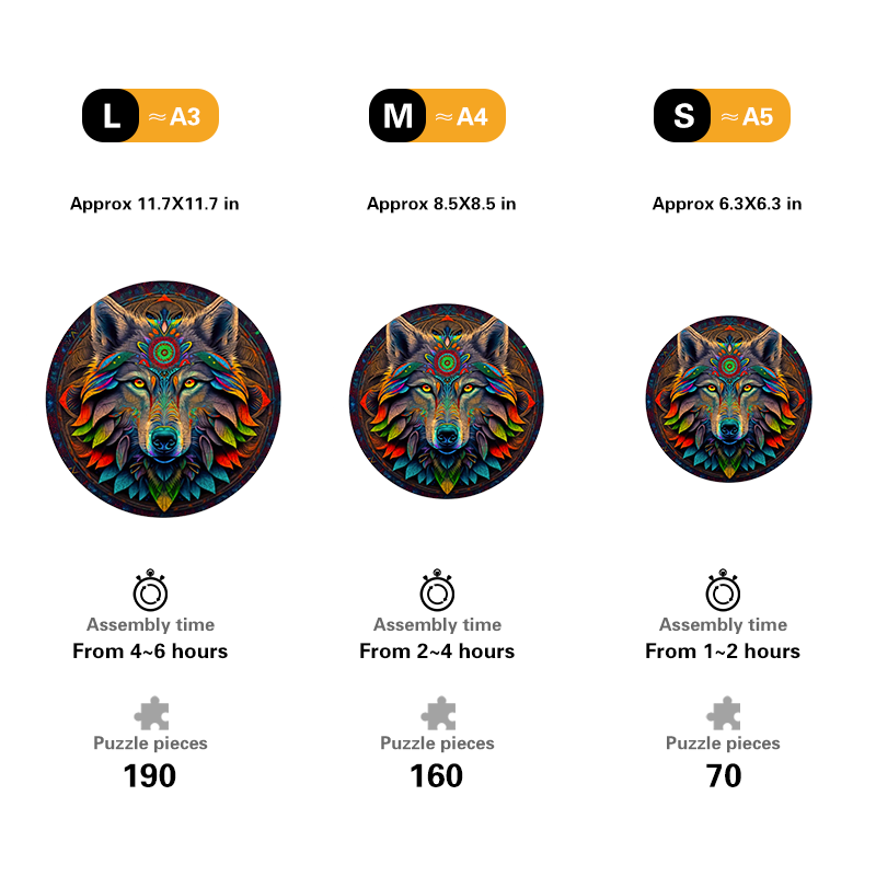 Mandala Volk Wooden Jigsaw Puzzle