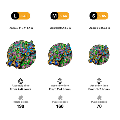 Beautiful Butterfly Wooden Jigsaw Puzzle