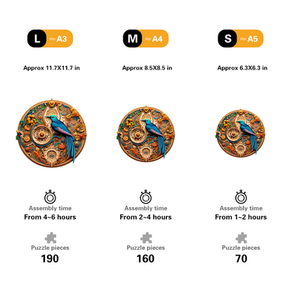 Bird and bloom 3 Wooden Jigsaw Puzzle