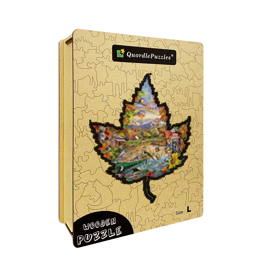 🔥LAST DAY 83% -Autumn Shoreline Wooden Jigsaw Puzzle