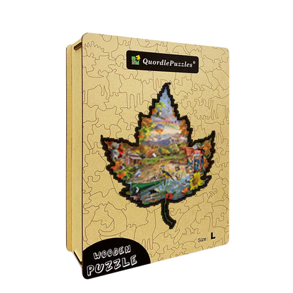 🔥LAST DAY 83% -Autumn Shoreline Wooden Jigsaw Puzzle