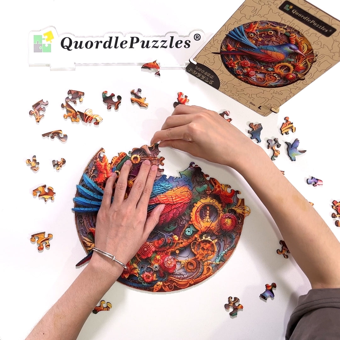 Bird and bloom 2 Wooden Jigsaw Puzzle