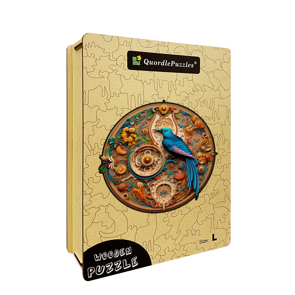 Bird and bloom 3 Wooden Jigsaw Puzzle