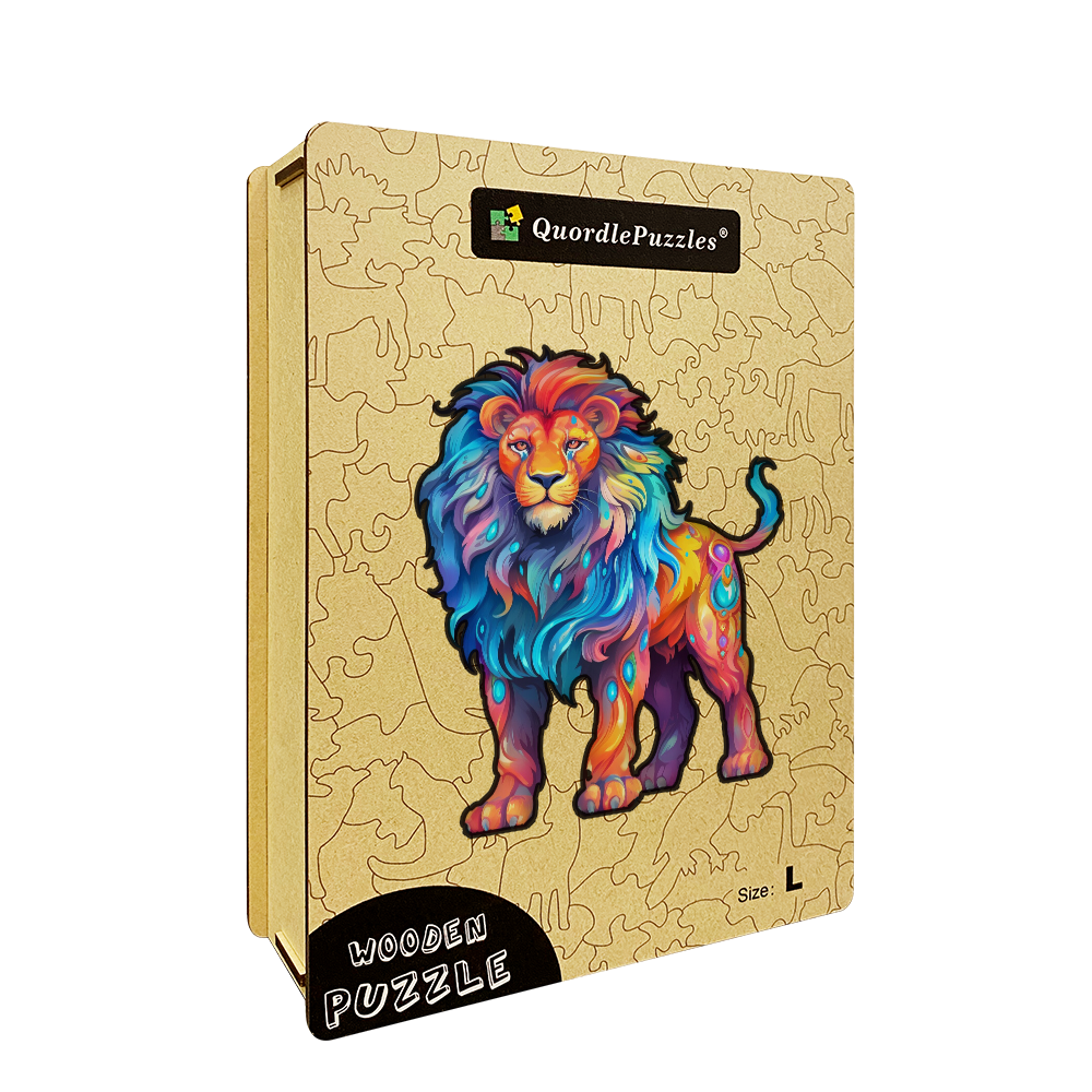 🔥LAST DAY 91% OFF-Colorful lion Wooden Jigsaw Puzzle