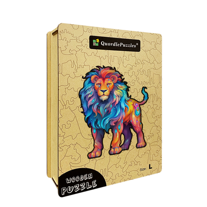 🔥LAST DAY 91% OFF-Colorful lion Wooden Jigsaw Puzzle