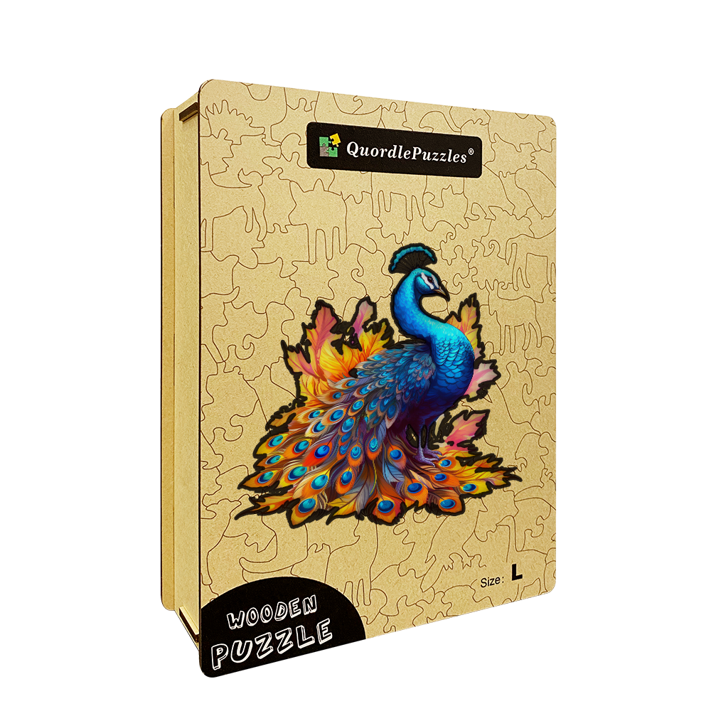 🔥LAST DAY 96% OFF-Striking peacock Wooden Jigsaw Puzzle