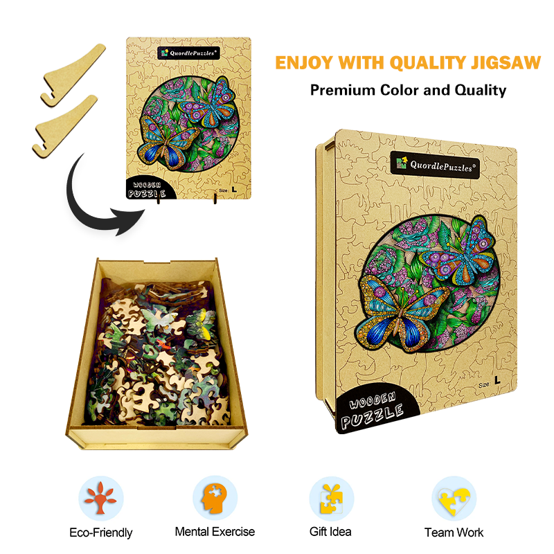 Beautiful Butterfly Wooden Jigsaw Puzzle