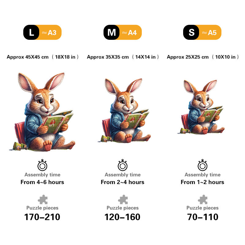 🔥LAST DAY 85% OFF - Cute Rabbit Reading Book