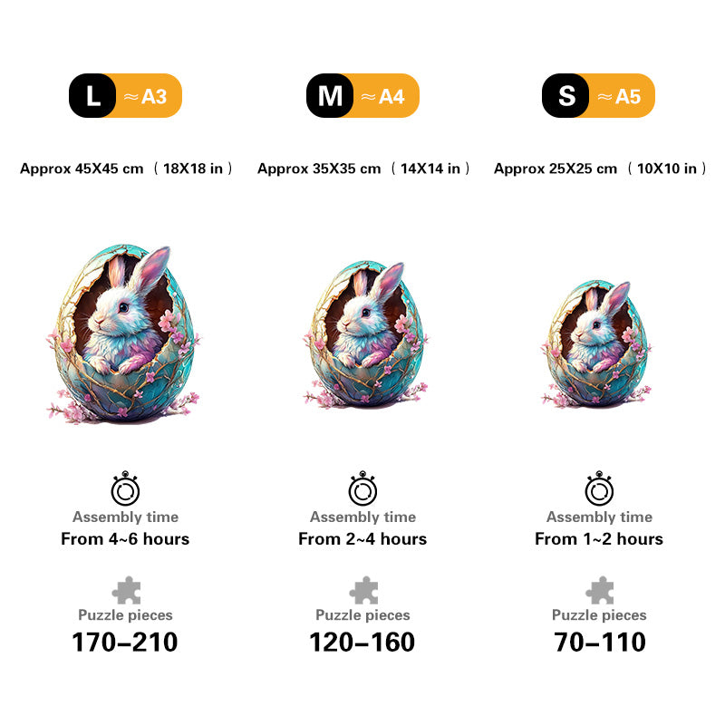 3D Magical Bunny Wooden Jigsaw Puzzle