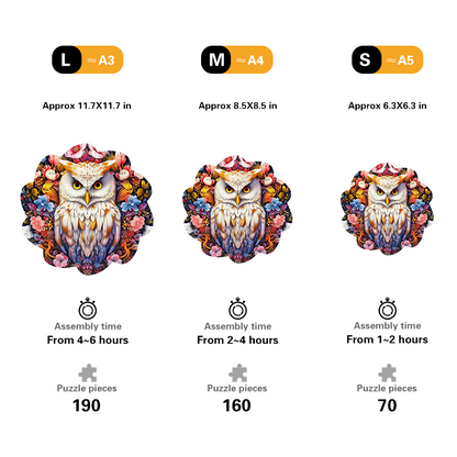 🔥LAST DAY 83% -Minimal Cute Baby Owl Wooden Jigsaw Puzzle