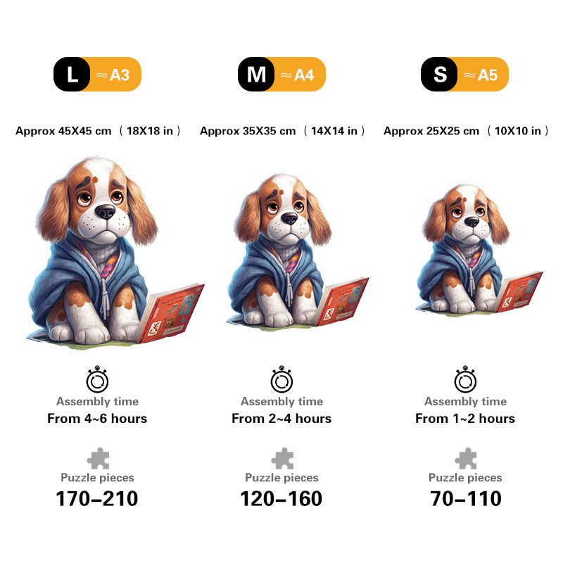 🔥LAST DAY 85% OFF - Cute Puppy Reading a Book