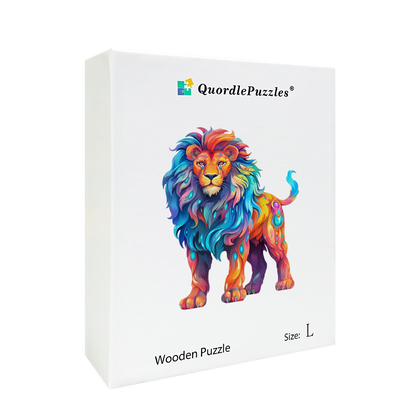 🔥LAST DAY 91% OFF-Colorful lion Wooden Jigsaw Puzzle
