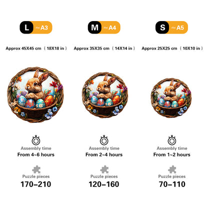 3D Fluffy Bunny Wooden Jigsaw Puzzle