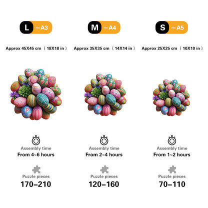 3D Easter Wreath Wooden Jigsaw Puzzle