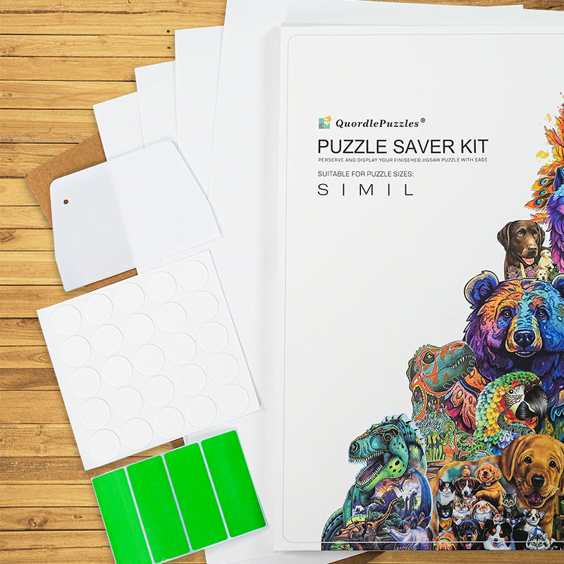 Set for mounting puzzles