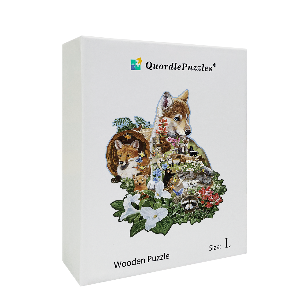 🔥LAST DAY 83% -Wolf Face Wooden Jigsaw Puzzle