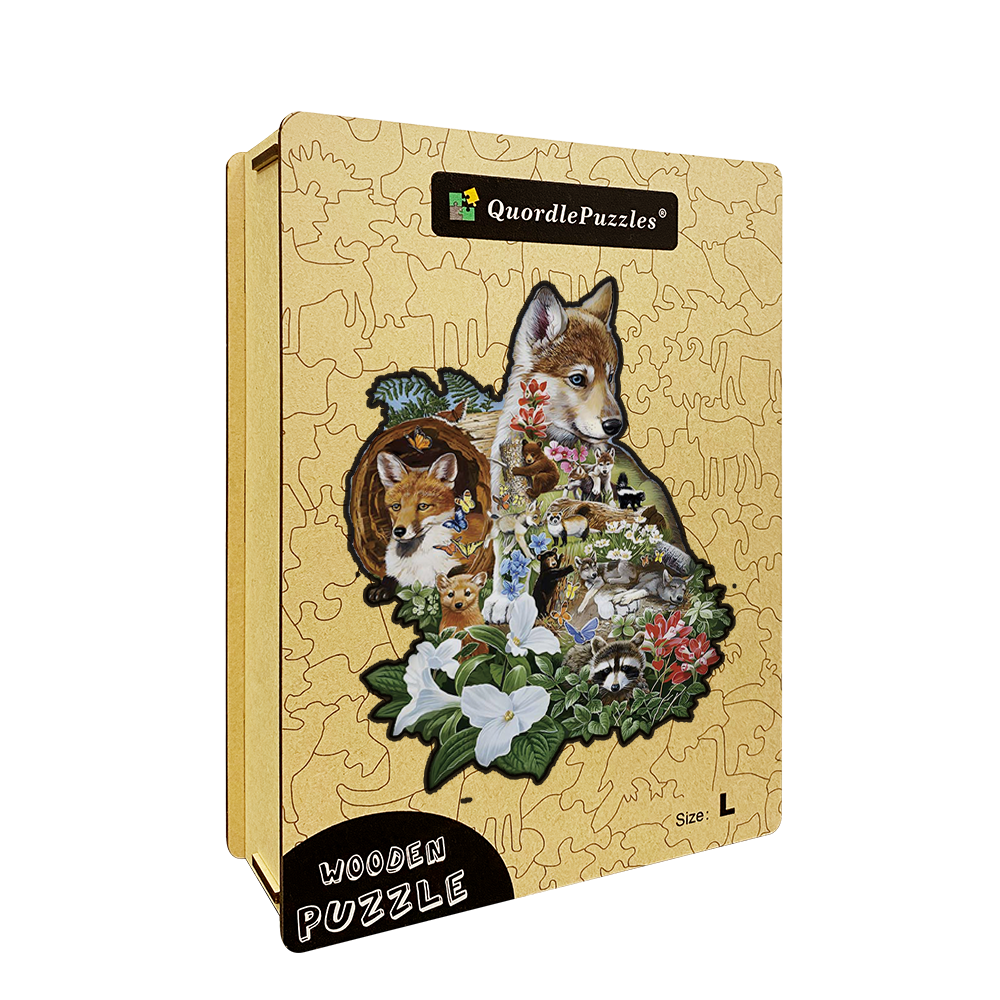 🔥LAST DAY 83% -Wolf Face Wooden Jigsaw Puzzle