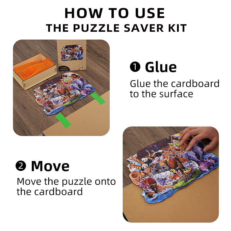 Set for mounting puzzles