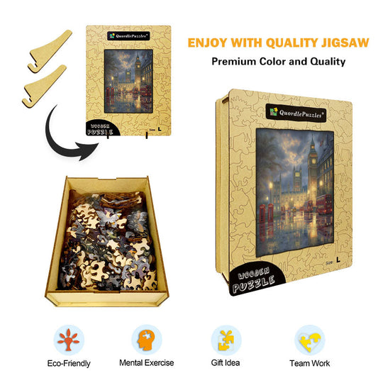 London Twilight Wooden Jigsaw Puzzle