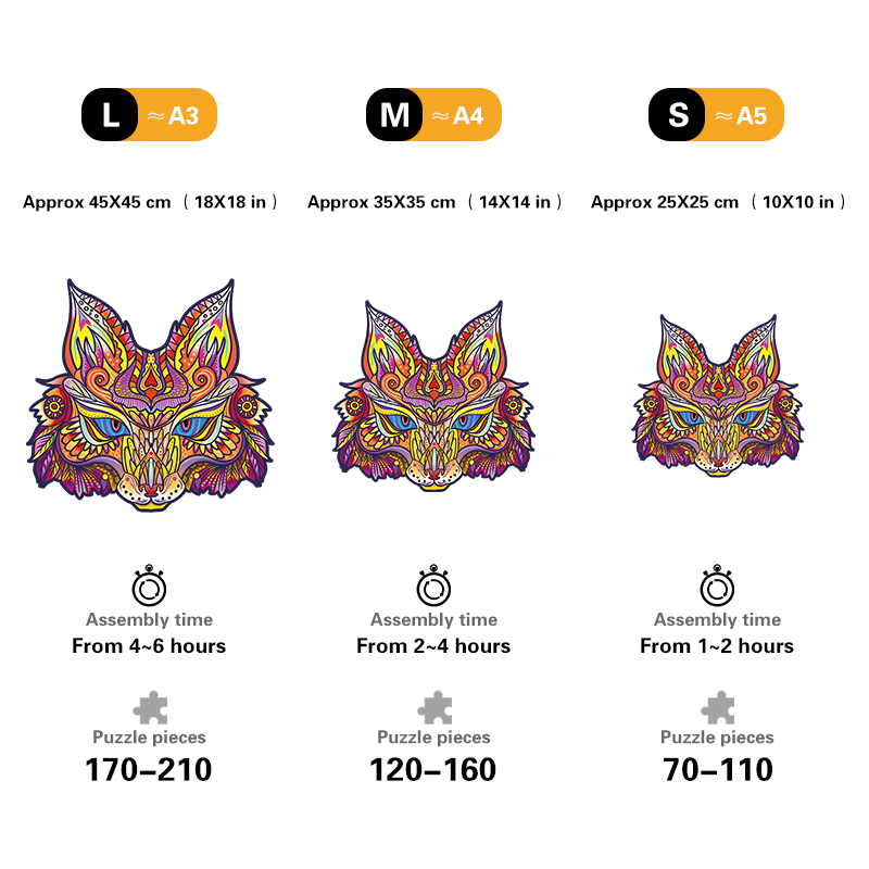 Fox Colourful Wooden Jigsaw Puzzle