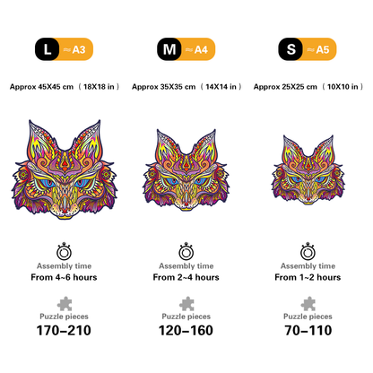 Fox Colourful Wooden Jigsaw Puzzle