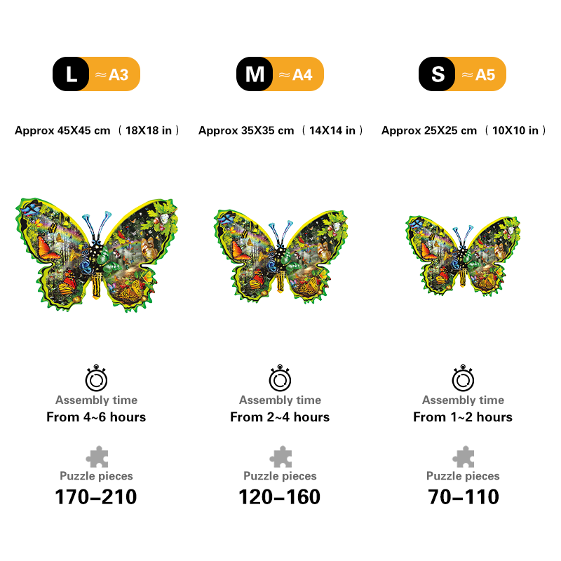 Butterfly Meadow Wooden Jigsaw Puzzle