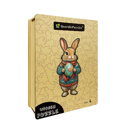 3D Upright Bunny Wooden Jigsaw Puzzle