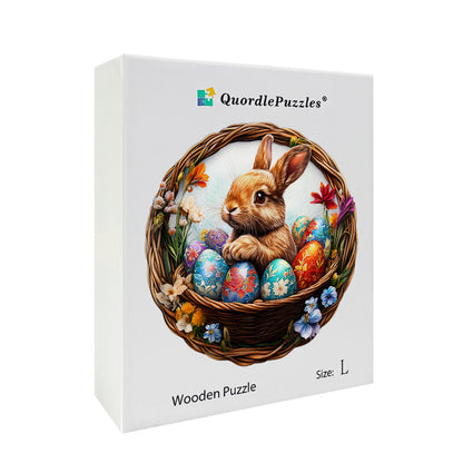 3D Fluffy Bunny Wooden Jigsaw Puzzle