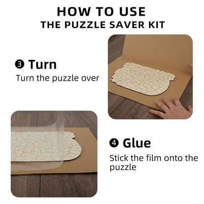 Set for mounting puzzles