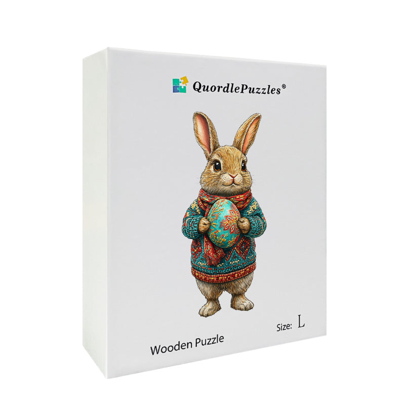 3D Upright Bunny Wooden Jigsaw Puzzle