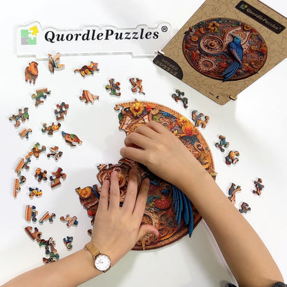 Bird and bloom 3 Wooden Jigsaw Puzzle