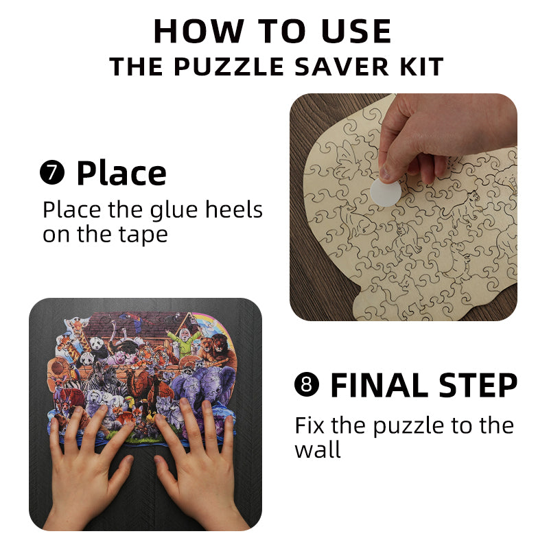 Set for mounting puzzles