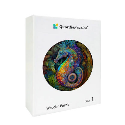 Mandala Seahorse Wooden Jigsaw Puzzle