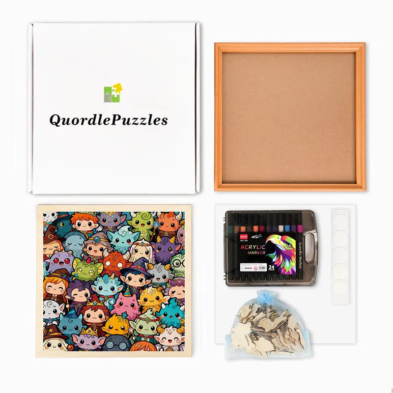 Monster Mash - Wooden Coloring Puzzle